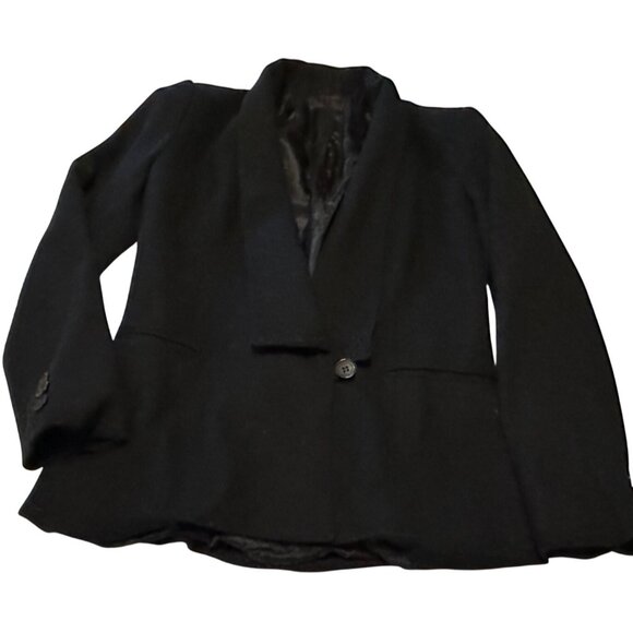 VINTAGE Women's Raspini Brand Black Blazer Jacket 100% Pure Wool Size XS/S - Picture 1 of 16